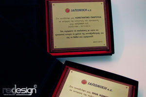 Χαρακτή Μπρούτζινη Τιμητική Πλακέτα